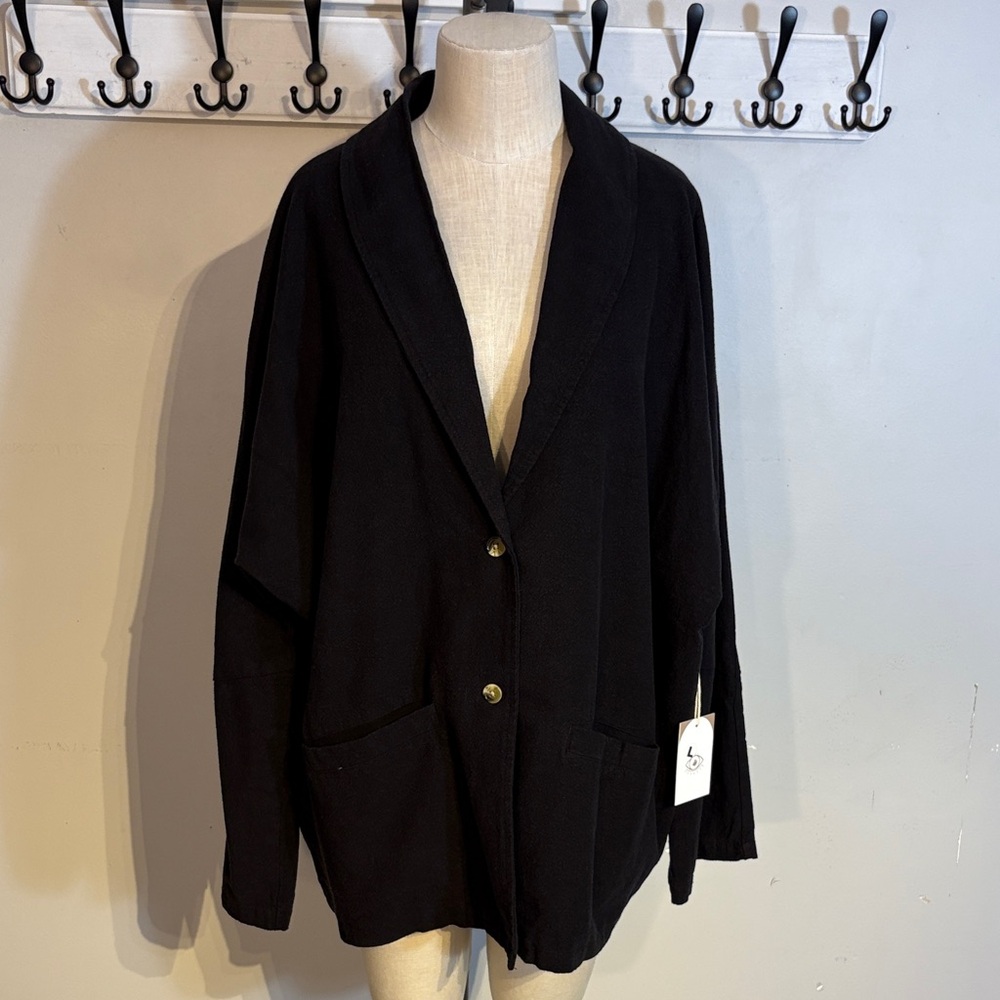 Jackson Rowe Classic Black Upturn Women's Blazer NWT Size Large